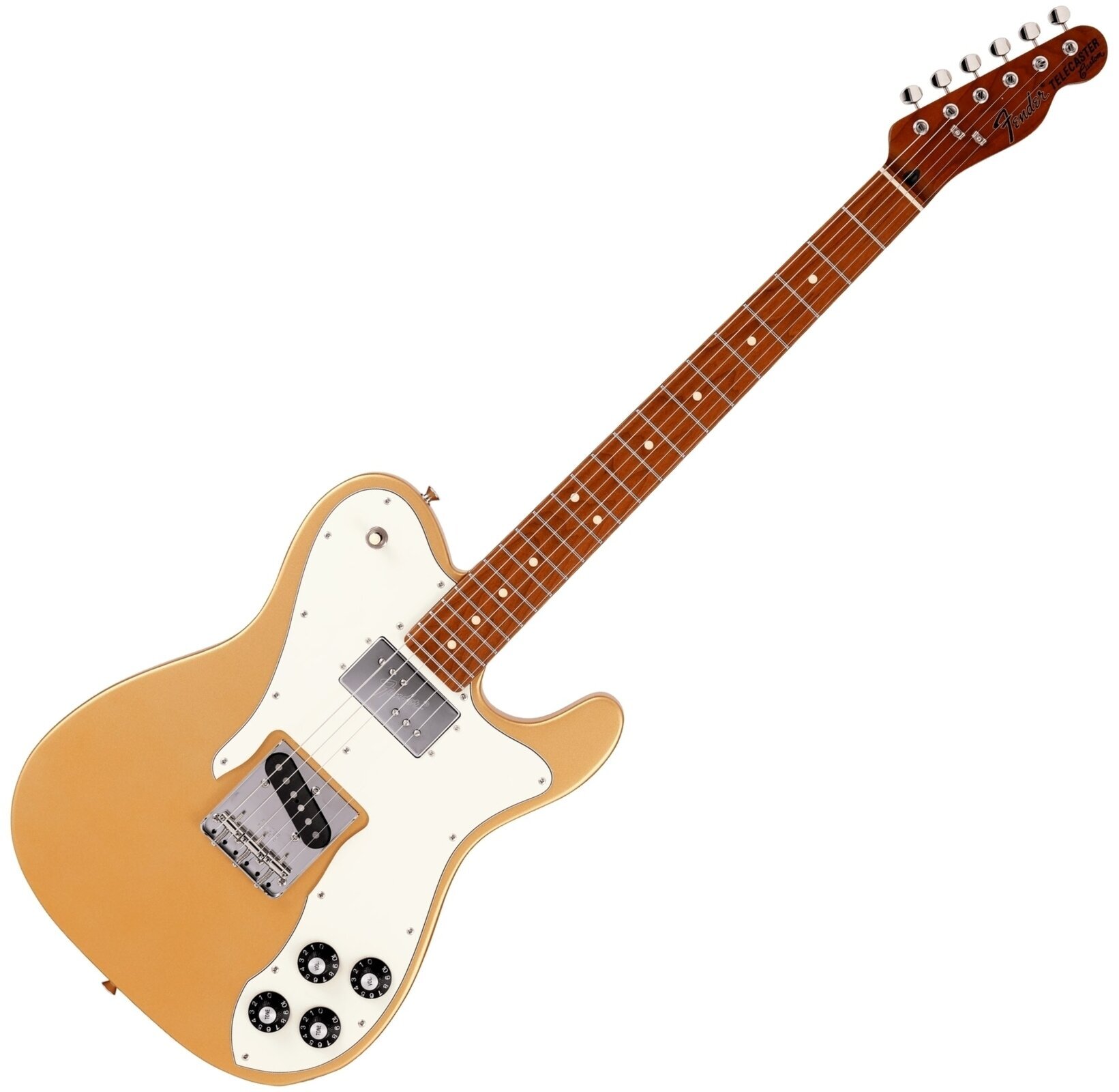 Elektrisk gitarr Fender MIJ Hybrid Telecaster Custom MN Gold