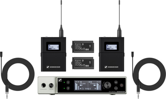 Csiptetős mikrofon szett Sennheiser EW-DX MKE 2 Set R1-6: 520 - 576 MHz - 1