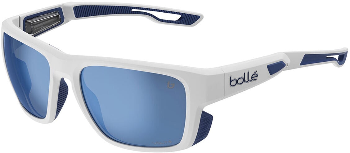 Sonnenbrille fürs Segeln Bollé Airdrift White Matte Navy/Volt+ Offshore Polarized Sonnenbrille fürs Segeln