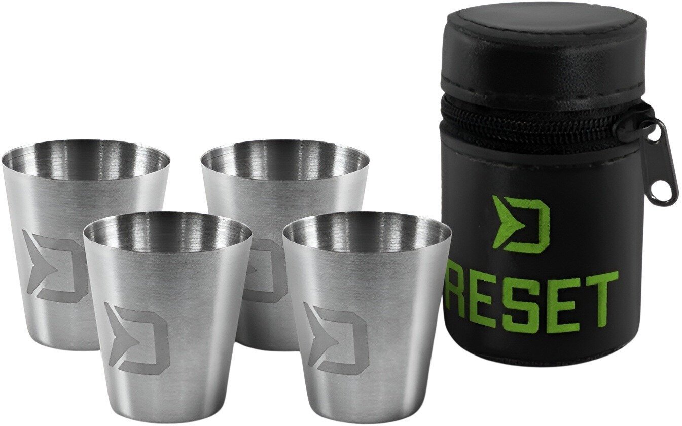 Batterie de cuisine de camping Delphin Stainless Steel Cup Set RESET 4in1
