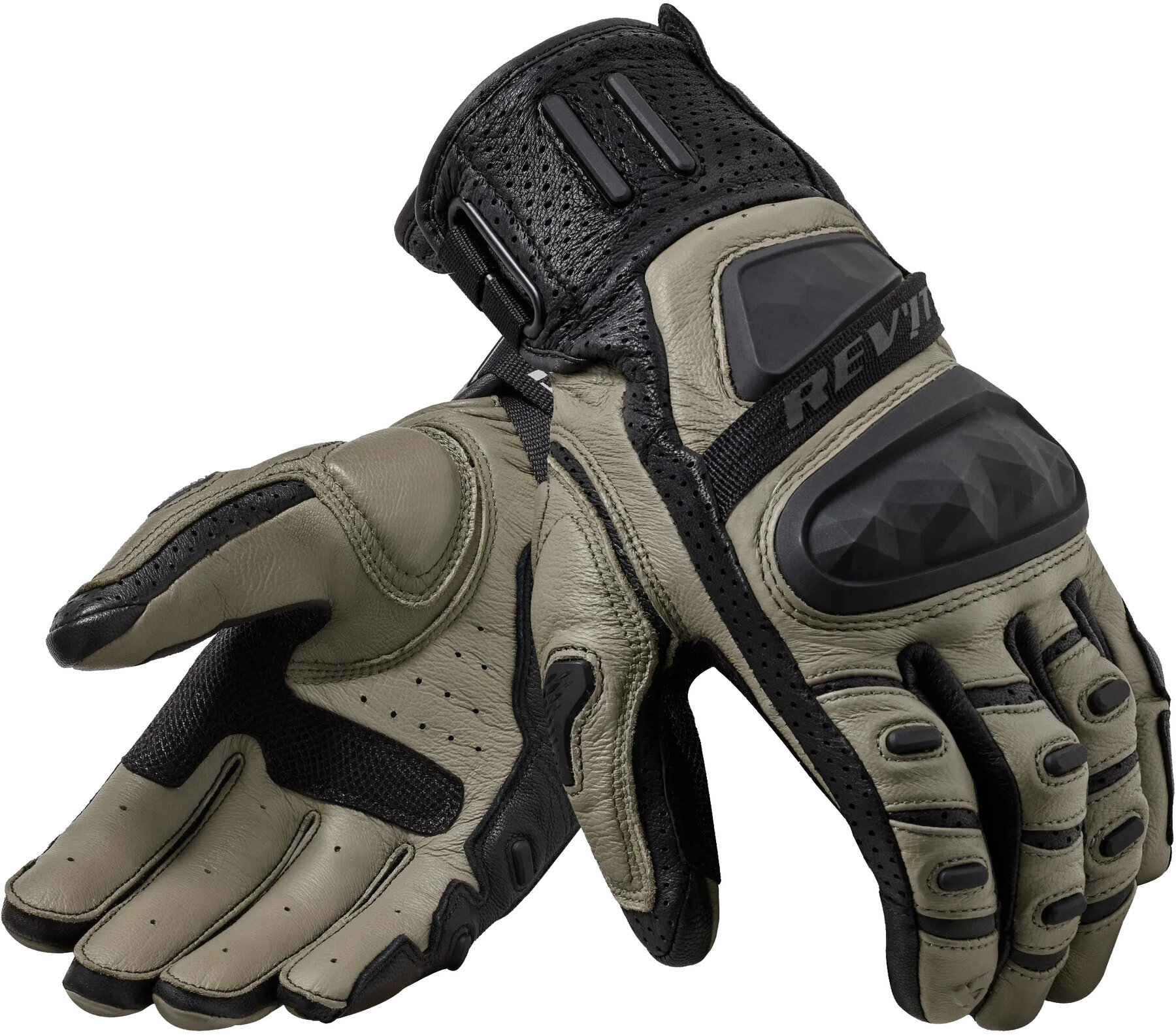 Motorcykelhandskar Rev'it! Gloves Cayenne 2 Black/Sand 3XL Motorcykelhandskar