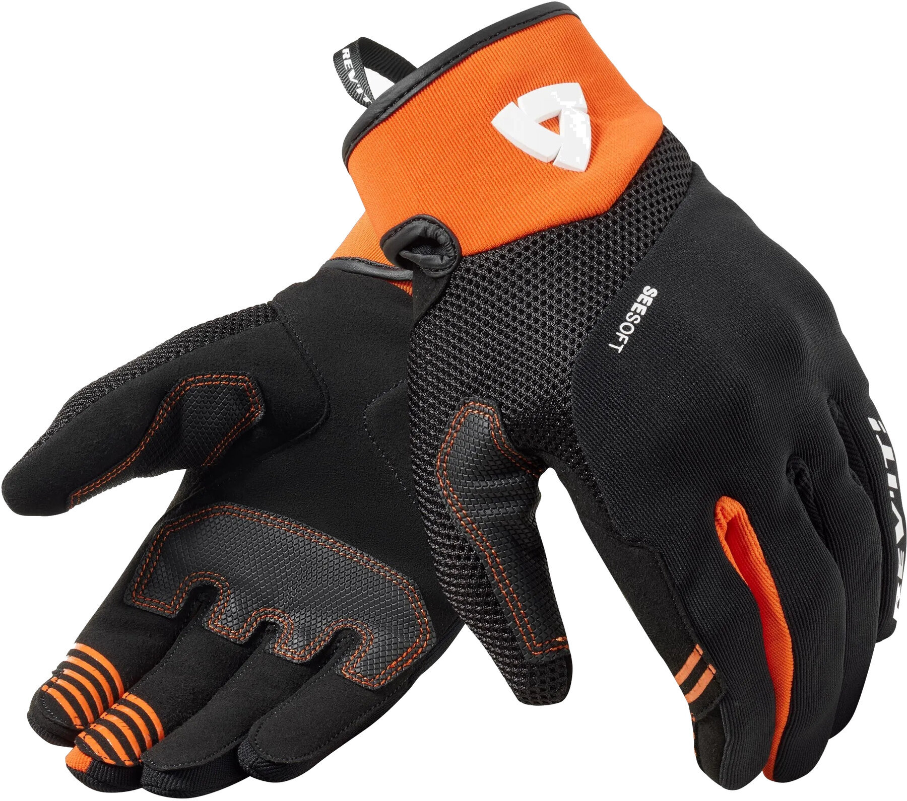 Γάντια Μηχανής Textile Rev'it! Gloves Endo Μαύρο/πορτοκαλί M Γάντια Μηχανής Textile