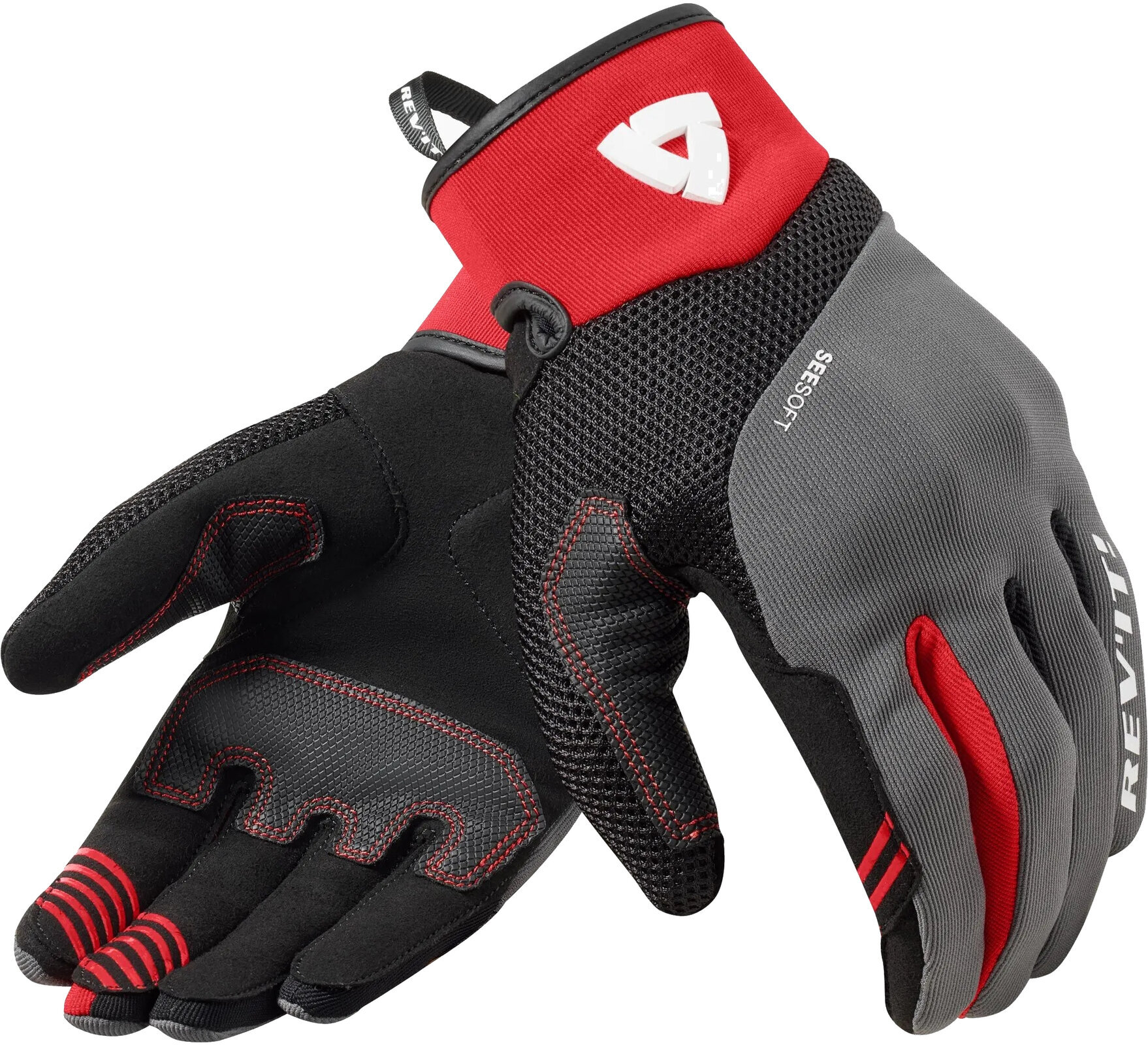 Γάντια Μηχανής Textile Rev'it! Gloves Endo Grey/Red 3XL Γάντια Μηχανής Textile