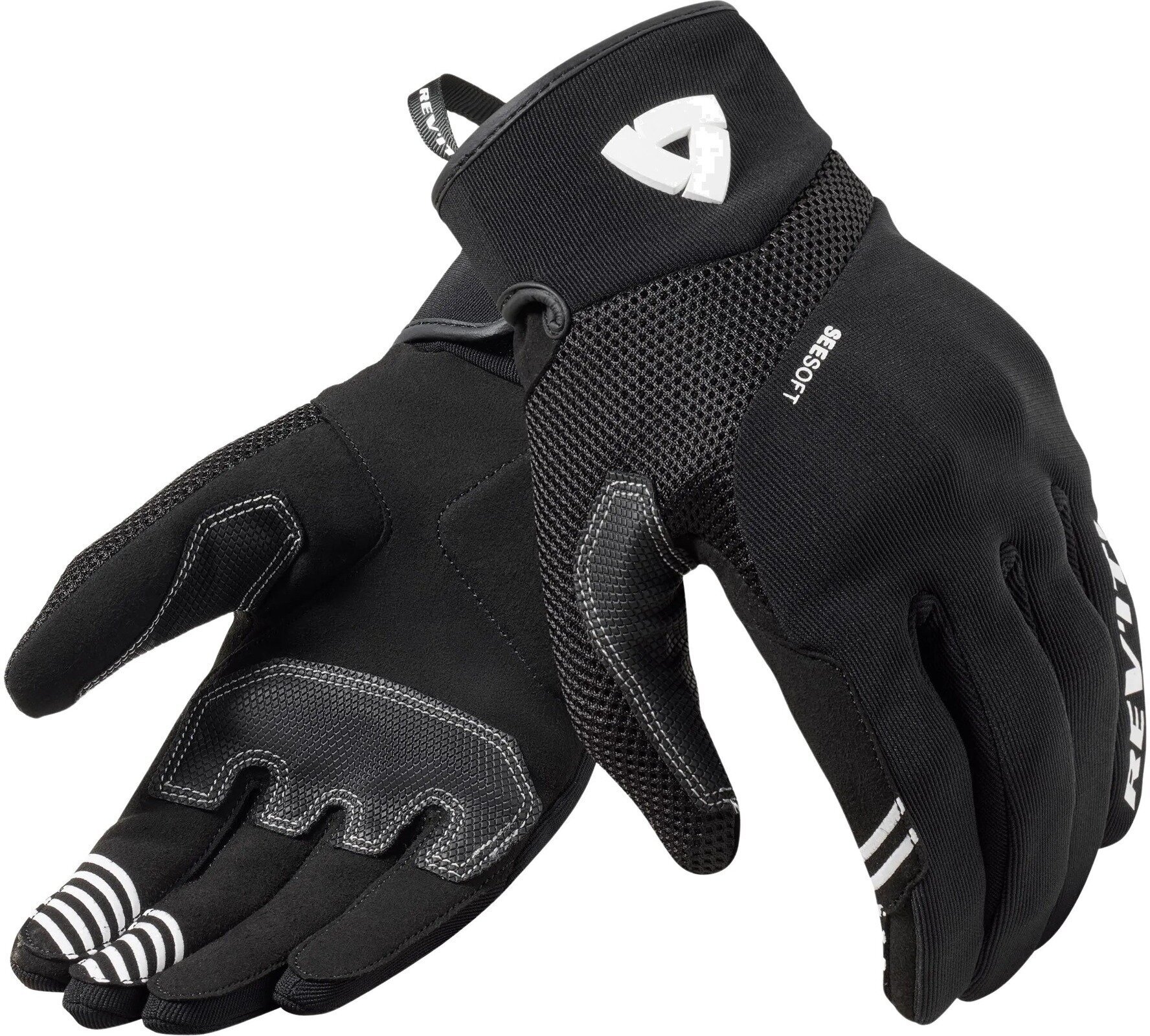 Motorcycle Gloves Rev'it! Gloves Endo Ladies Black/White S Motorcycle Gloves