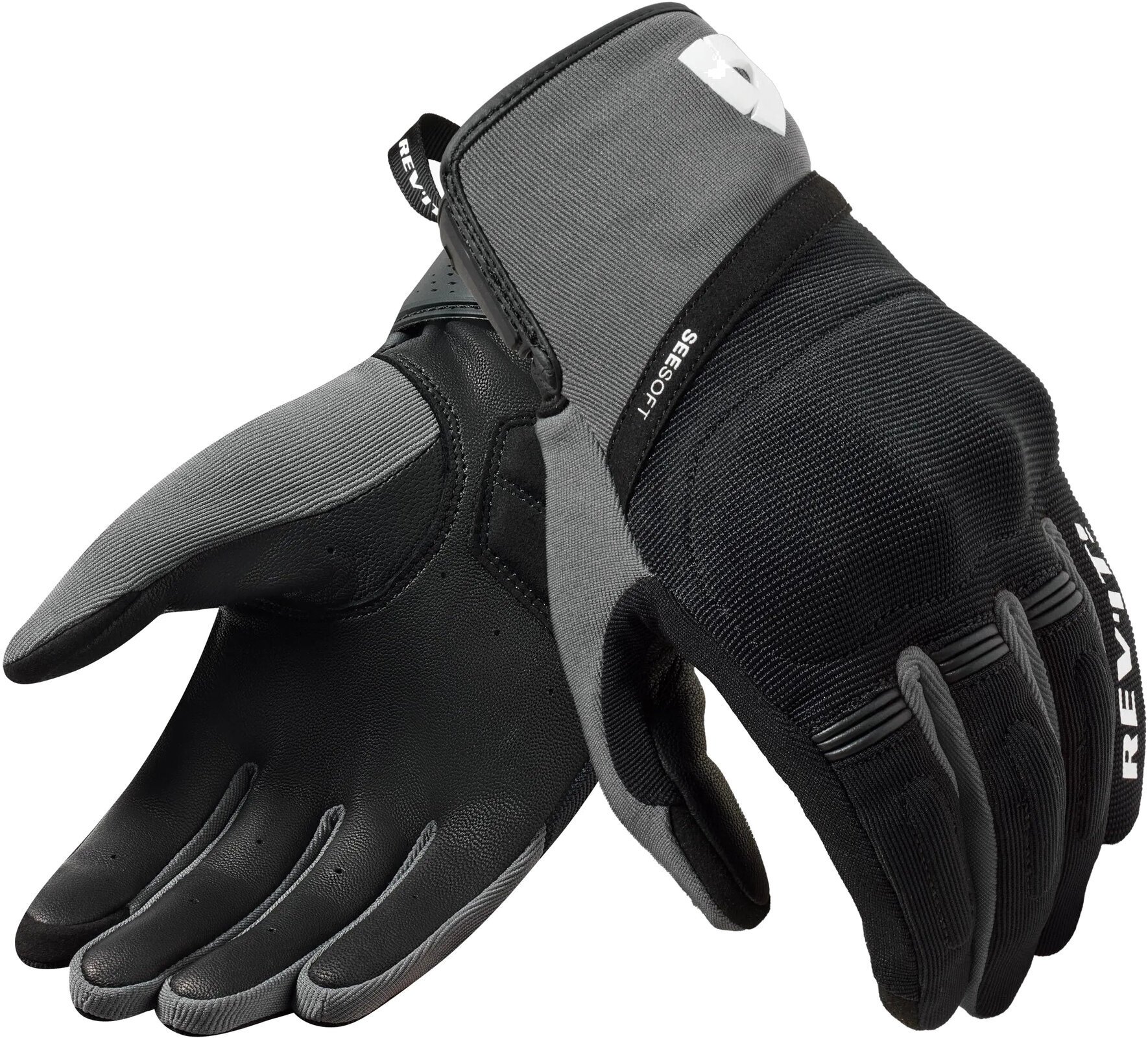 Luvas para motociclos Rev'it! Gloves Mosca 2 Black/Grey 3XL Luvas para motociclos