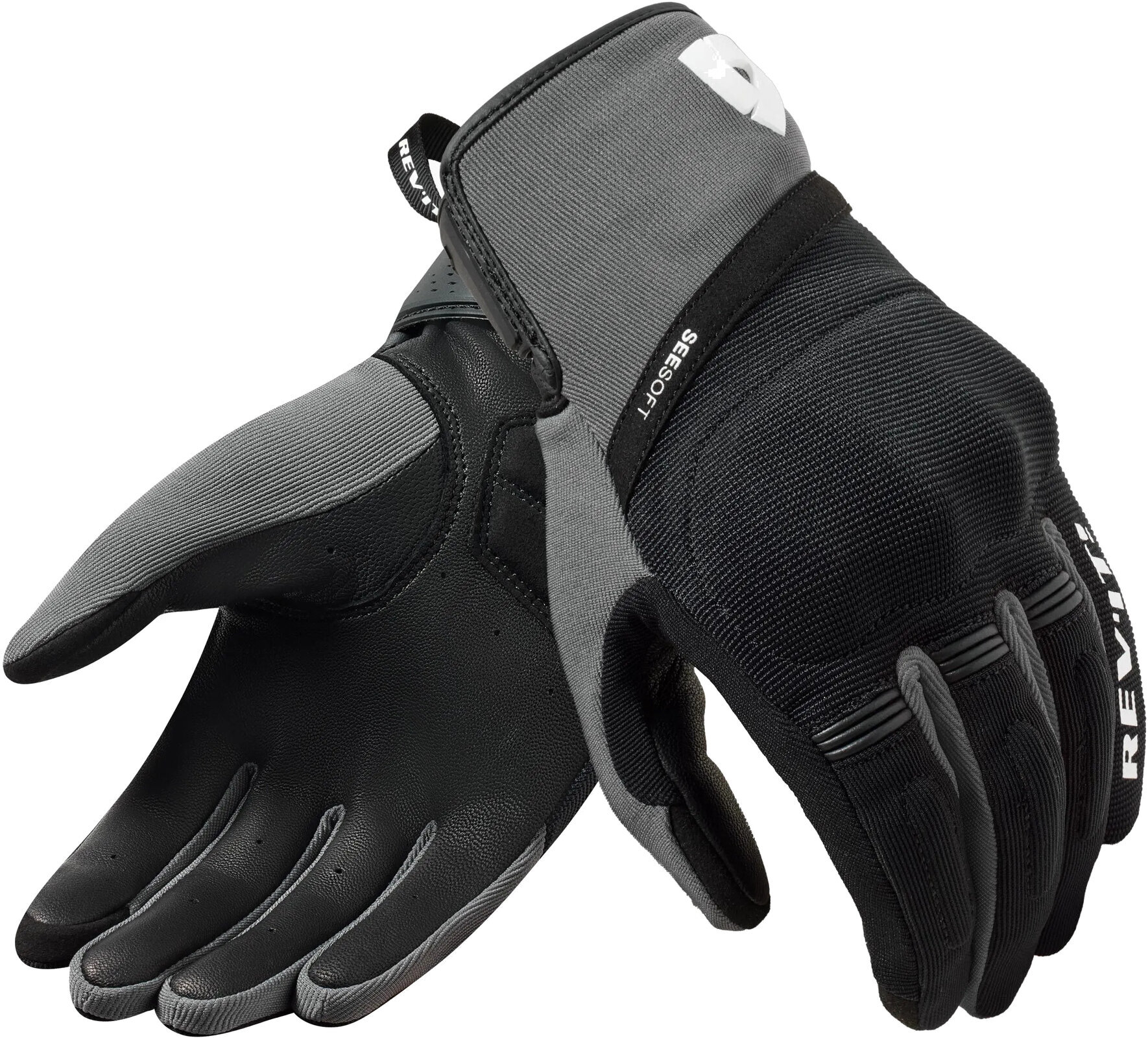 Moottoripyöräilijän käsineet Rev'it! Gloves Mosca 2 Black/Grey 2XL Moottoripyöräilijän käsineet