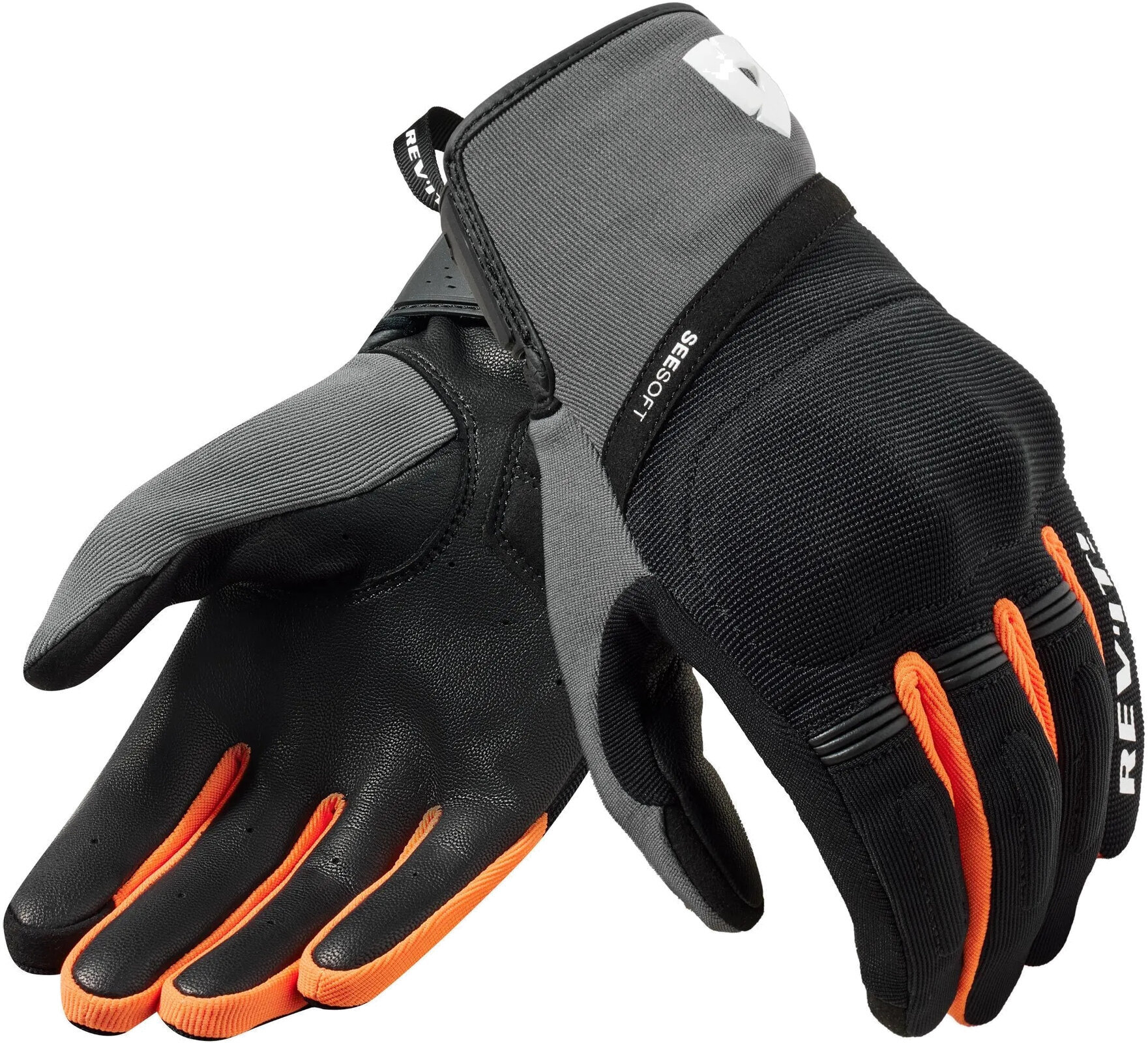 Γάντια Μηχανής Textile Rev'it! Gloves Mosca 2 Μαύρο/πορτοκαλί 3XL Γάντια Μηχανής Textile