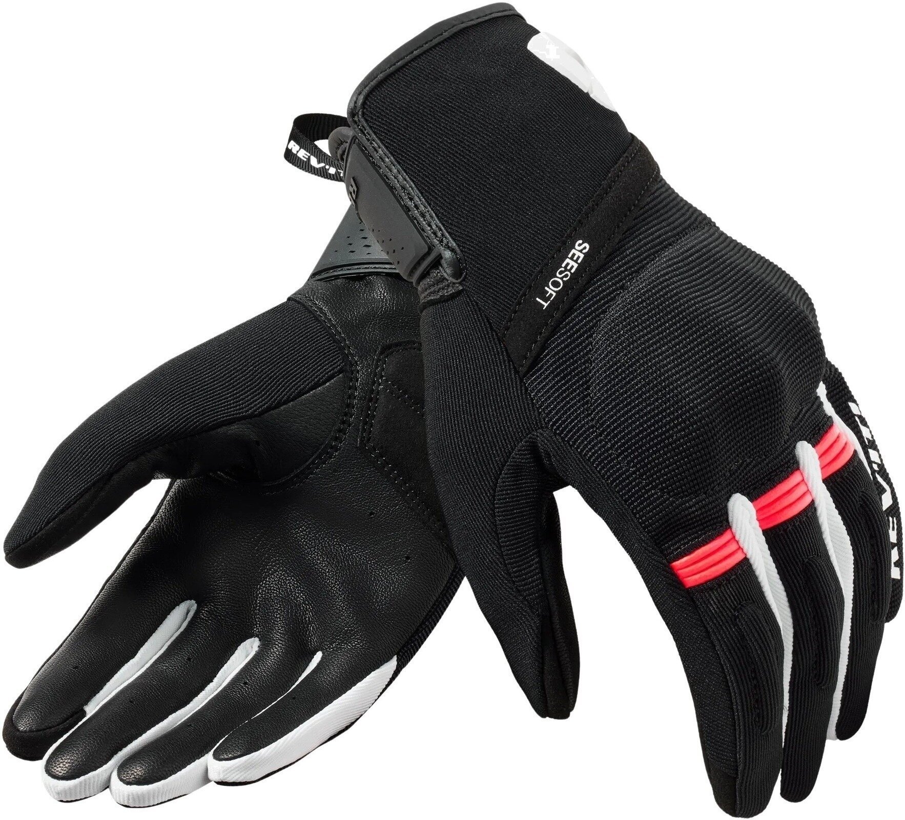 Mănuși de motocicletă Rev'it! Gloves Mosca 2 Ladies Black/Pink M Mănuși de motocicletă