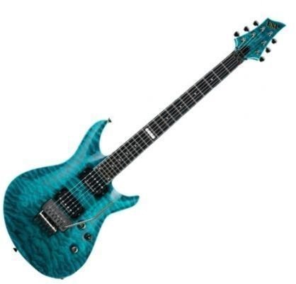 Elektrische gitaar ESP Formula FR-II Black Transparent Aqua