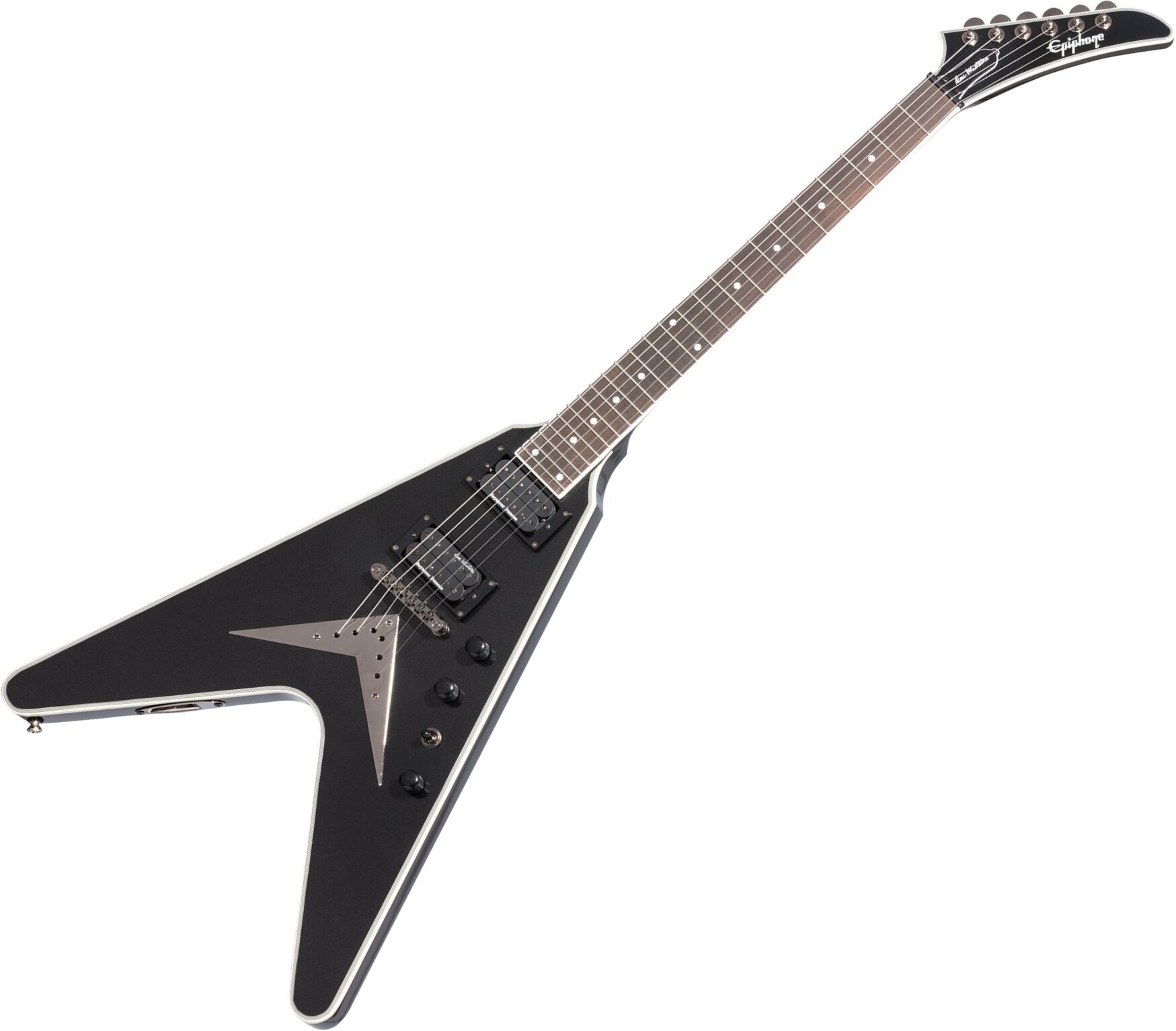 Guitarra elétrica Epiphone Dave Mustaine Flying V Custom Black Metallic
