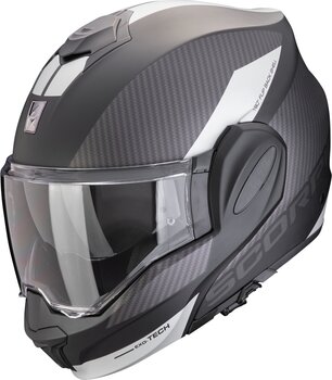 Helmet Scorpion EXO-TECH EVO TEAM Matt Black/Silver XS Helmet - 1