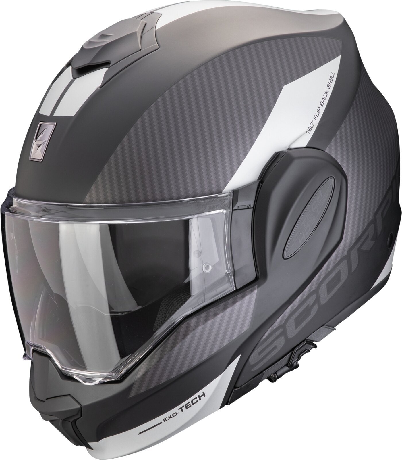 Helm Scorpion EXO-TECH EVO TEAM Matt Black/Silver XL Helm