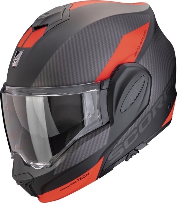 Photos - Motorcycle Helmet Scorpion EXO-TECH EVO TEAM Matt Black/Silver/Red S Helmet 118-457 