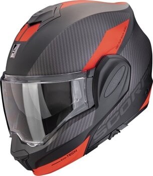 Helmet Scorpion EXO-TECH EVO TEAM Matt Black/Silver/Red M Helmet - 1