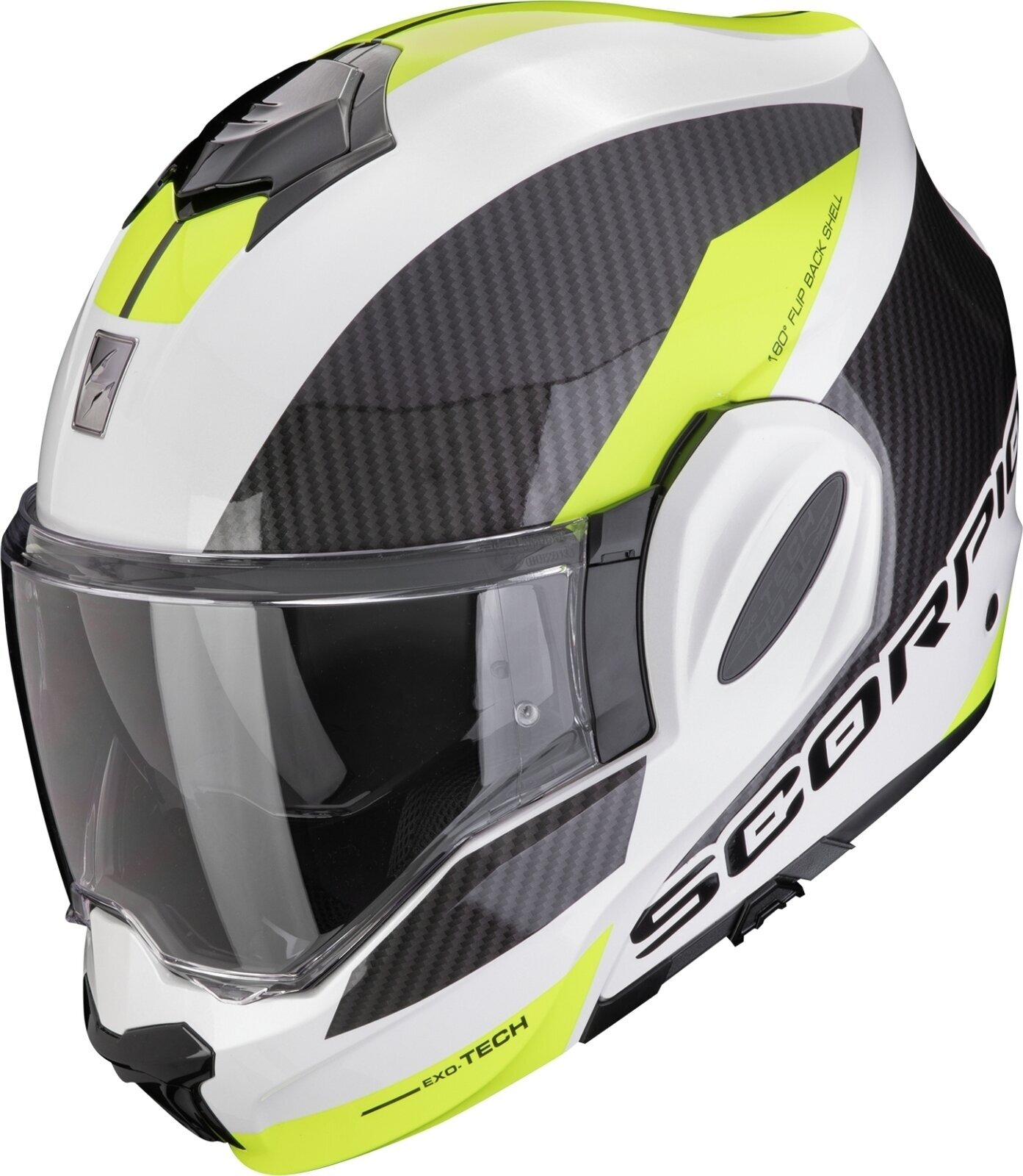 Přilba Scorpion EXO-TECH EVO TEAM White/Neon Yellow L Přilba