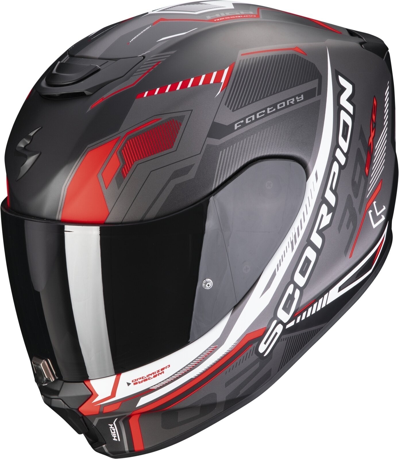 Helm Scorpion EXO 391 HAUT Black/Silver/Red S Helm