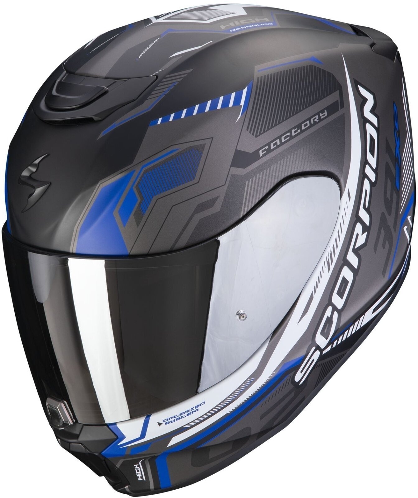 Helmet Scorpion EXO 391 HAUT Black/Silver/Blue S Helmet