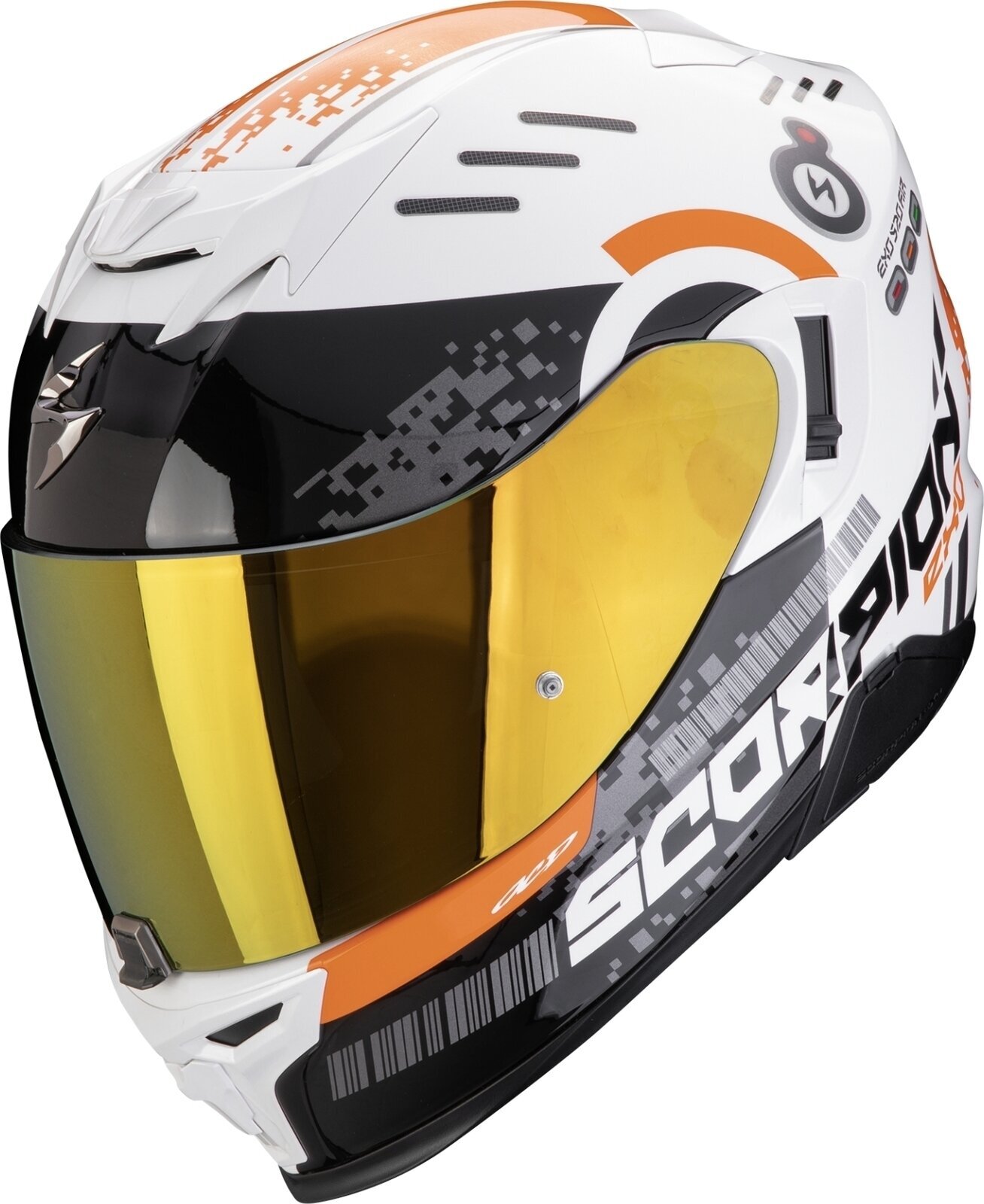 Helm Scorpion EXO 520 EVO AIR TITAN White/Orange XS Helm