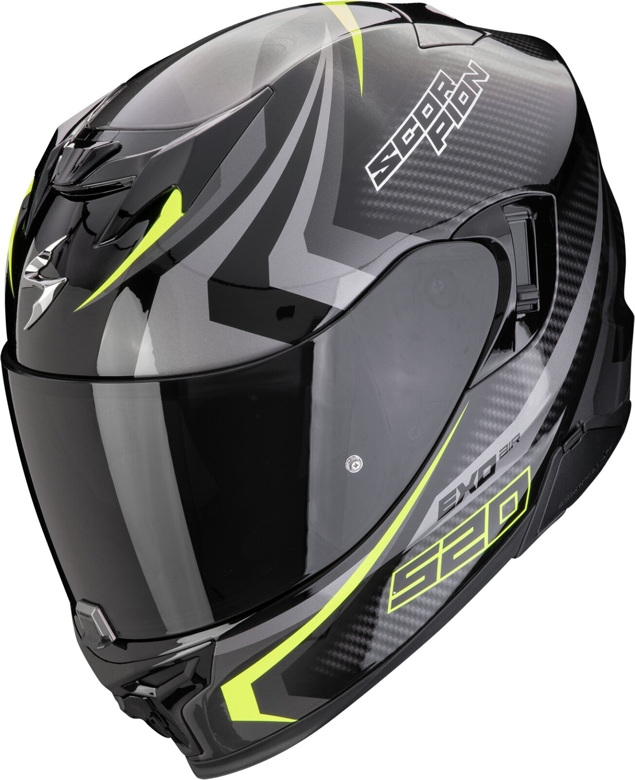 Helm Scorpion EXO 520 EVO AIR TERRA Black/Silver/Neon Yellow S Helm