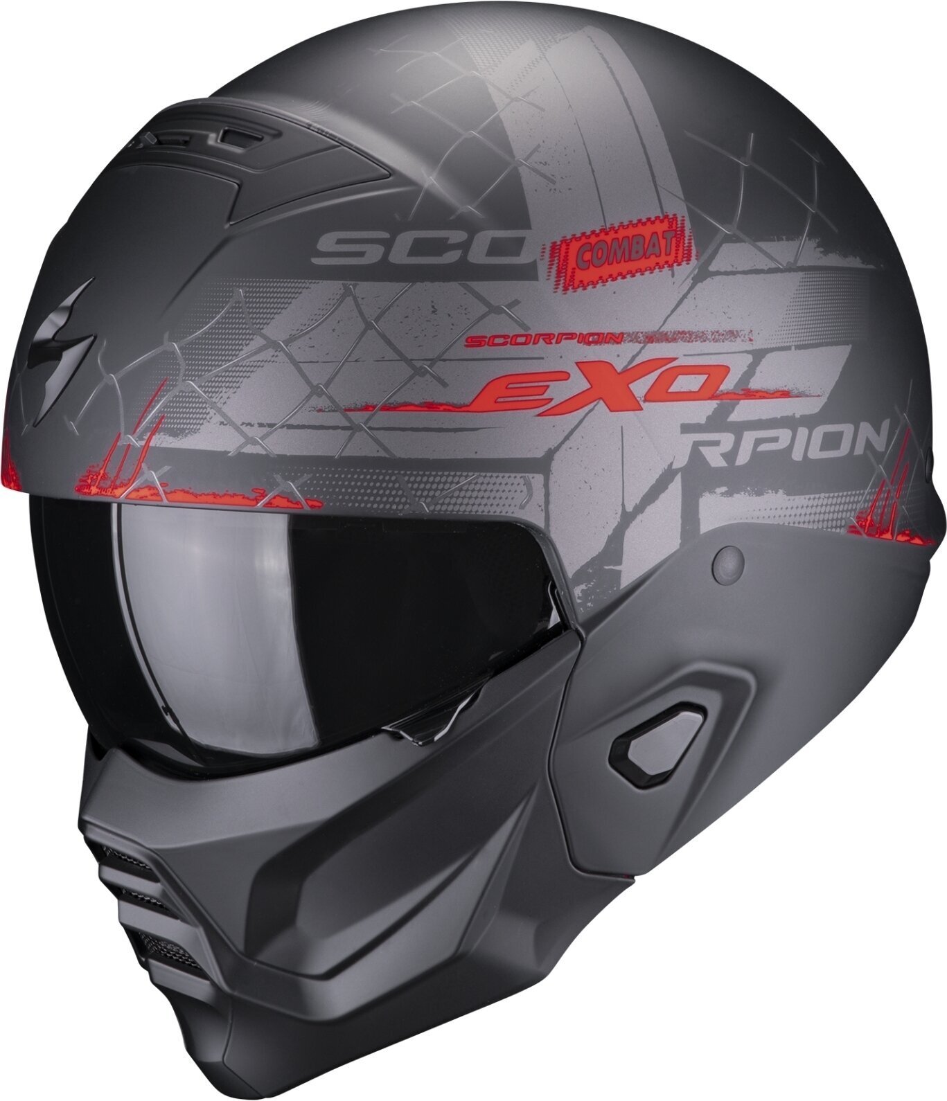 Casca Scorpion EXO-COMBAT II XENON Matt Black/Red XS Casca