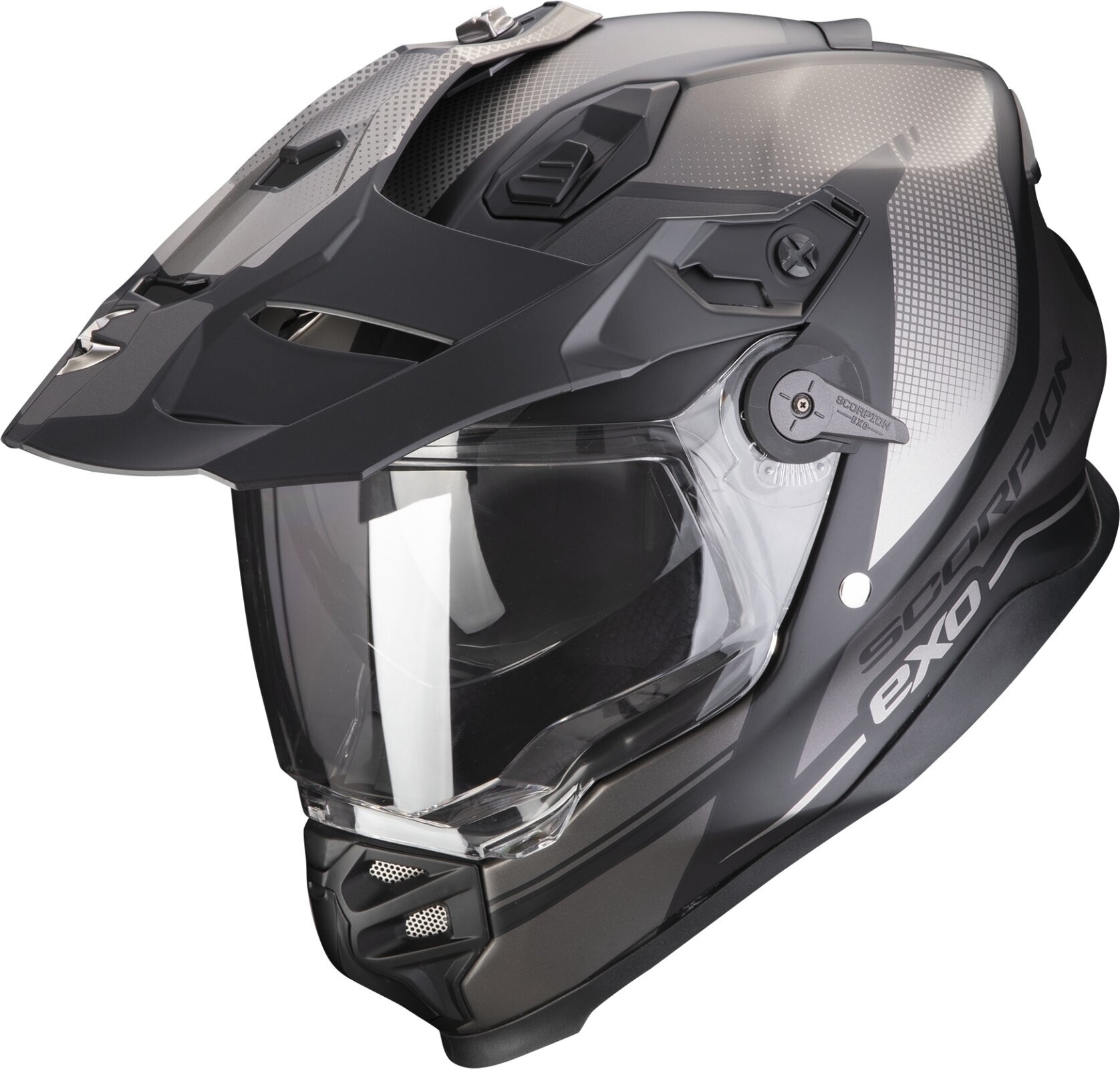 Helm Scorpion ADF-9000 AIR TRAIL Matt Black/Silver S Helm