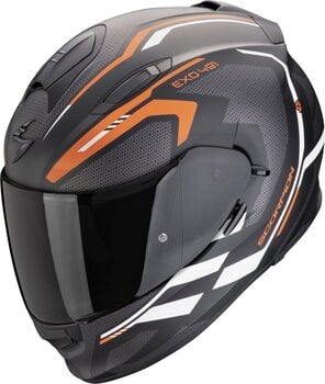 Helmet Scorpion EXO 491 KRIPTA Matt Black/Orange/White M Helmet - 1