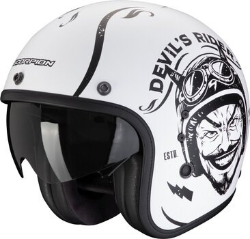 Helmet Scorpion BELFAST EVO ROMEO Matt White/Black L Helmet - 1