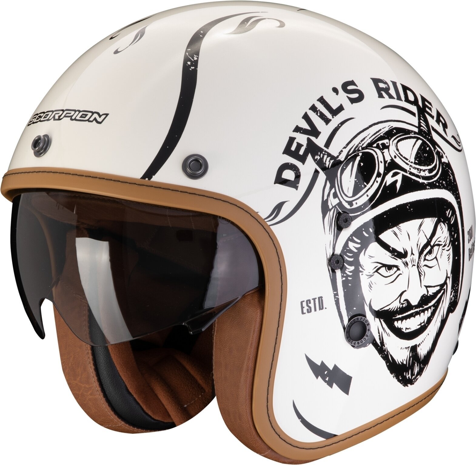 Helmet Scorpion BELFAST EVO ROMEO Cream/Black XS Helmet