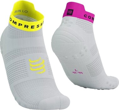 Running Socks
 Compressport Pro Racing V4.0 Run Low White/Safety Yellow/Neon Pink T2 Running Socks - 1