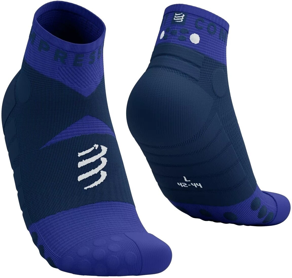 Calcetines para correr Compressport Ultra Trail Low Socks Dazzling Blue/Dress Blues/White T2 Calcetines para correr