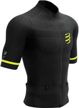 Tricou cu mânecă scurtă pentru alergare Compressport Trail Postural SS Top M Black/Safety Yellow L Tricou cu mânecă scurtă pentru alergare - 1