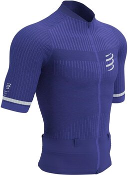 Rövidujjú futópólók Compressport Trail Postural SS Top M Dazzling Blue/White S Rövidujjú futópólók - 1