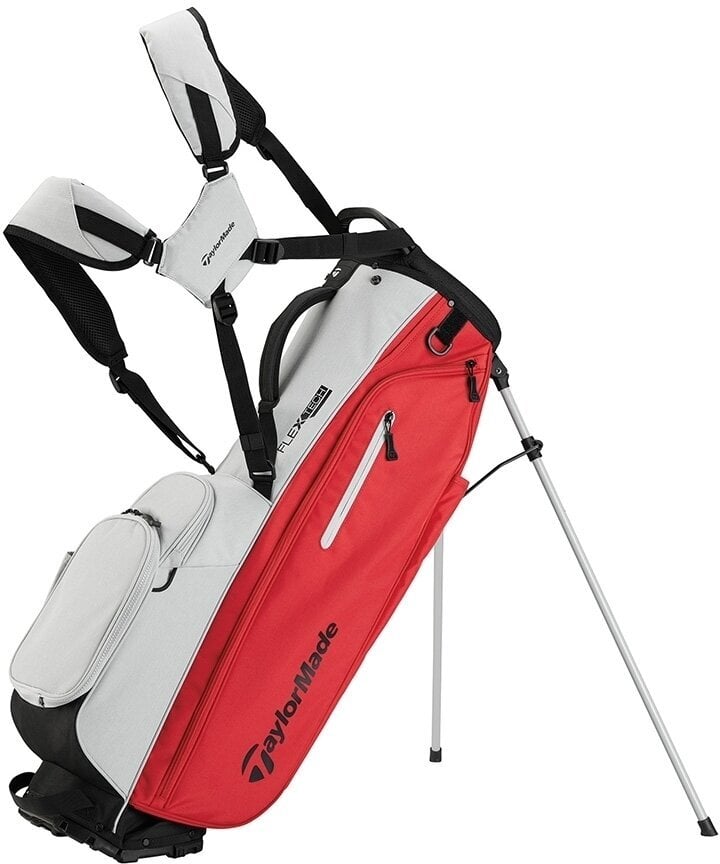 Golf Bag TaylorMade Flextech Silver/Red Golf Bag