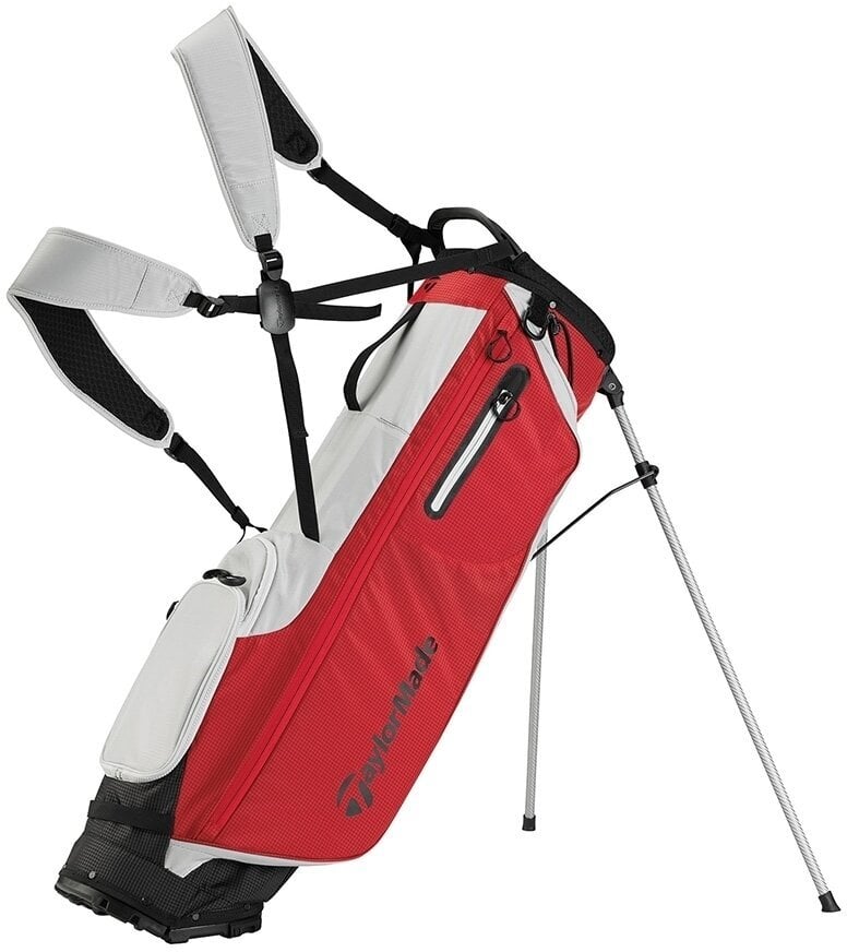 Borsa da golf Stand Bag TaylorMade Flextech Superlite Silver/Red Borsa da golf Stand Bag