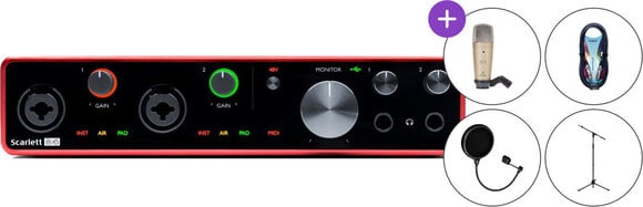 USB audio prevodník - zvuková karta Focusrite Scarlett 8i6 3rd Gen SET - 1