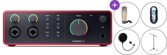 USB audio prevodník - zvuková karta Focusrite Scarlett 4i4-4 Gen SET - 1