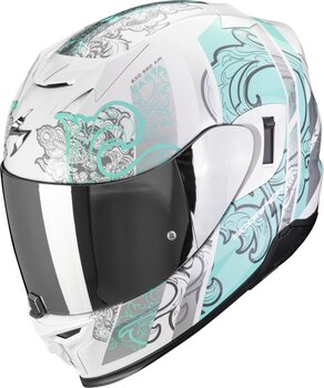 Helm Scorpion EXO 520 EVO AIR FASTA White/Light Blue XXS Helm - 1