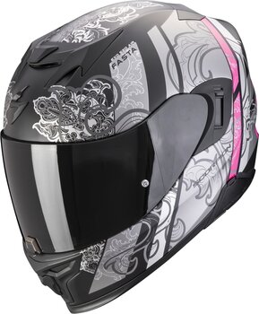 Helmet Scorpion EXO 520 EVO AIR FASTA Matt Black/Silver/Pink XXS Helmet - 1