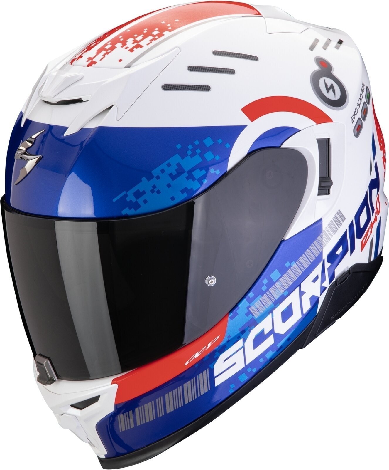 Helm Scorpion EXO 520 EVO AIR TITAN White/Blue/Red XL Helm