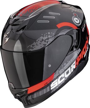 Helm Scorpion EXO 520 EVO AIR TITAN Metal Black/Red S Helm - 1