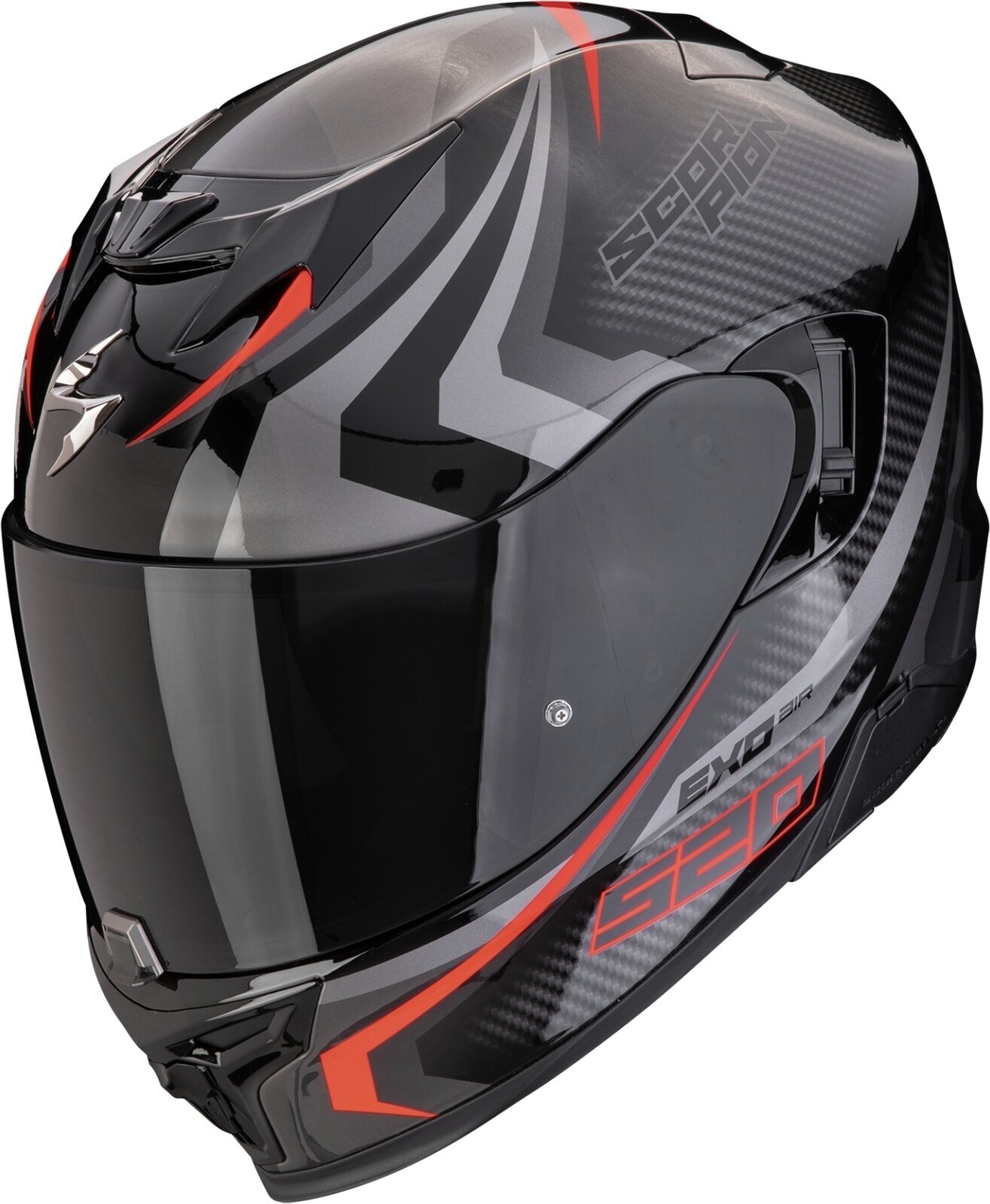 Helm Scorpion EXO 520 EVO AIR TERRA Black/Silver/Red M Helm