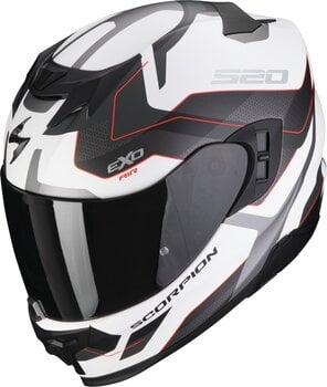 Helmet Scorpion EXO 520 EVO AIR ELAN Matt White/Silver/Red S Helmet - 1