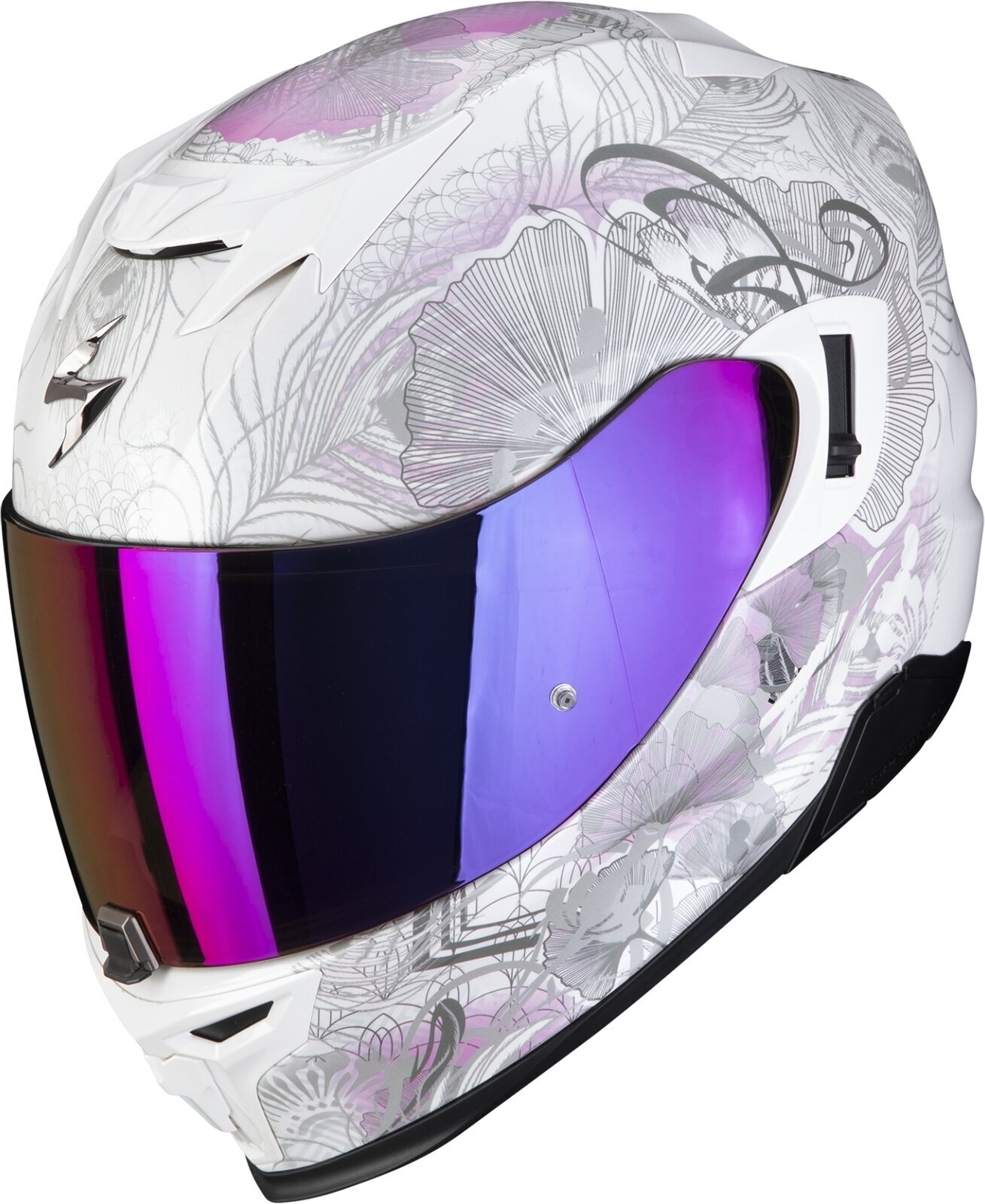 Helm Scorpion EXO 520 EVO AIR MELROSE Pearl White/Pink XXS Helm