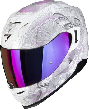 Helm Scorpion EXO 520 EVO AIR MELROSE Pearl White/Pink XXS Helm - 1