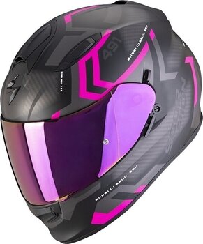 Helm Scorpion EXO 491 SPIN Matt Black/Pink L Helm - 1