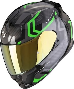 Hjelm Scorpion EXO 491 SPIN Black/Green XS Hjelm - 1