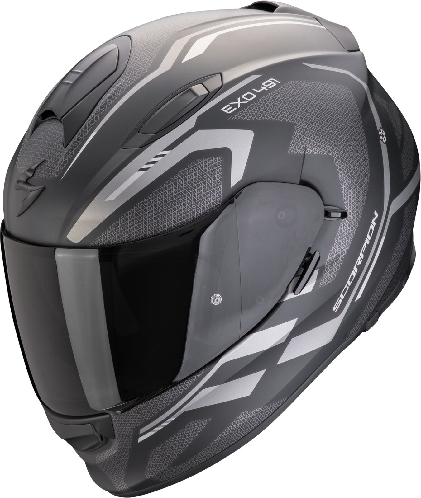 Helmet Scorpion EXO 491 KRIPTA Matt Black/Silver S Helmet