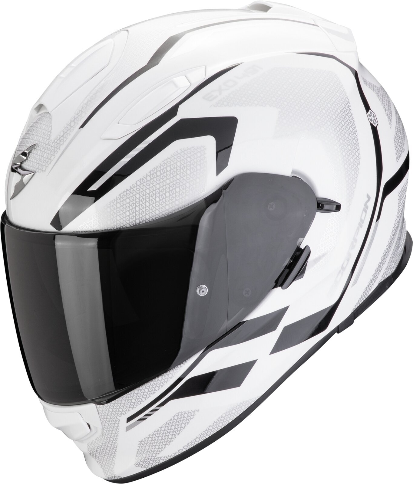 Photos - Motorcycle Helmet Scorpion EXO 491 KRIPTA White/Black L Helmet 48-450-63-05 