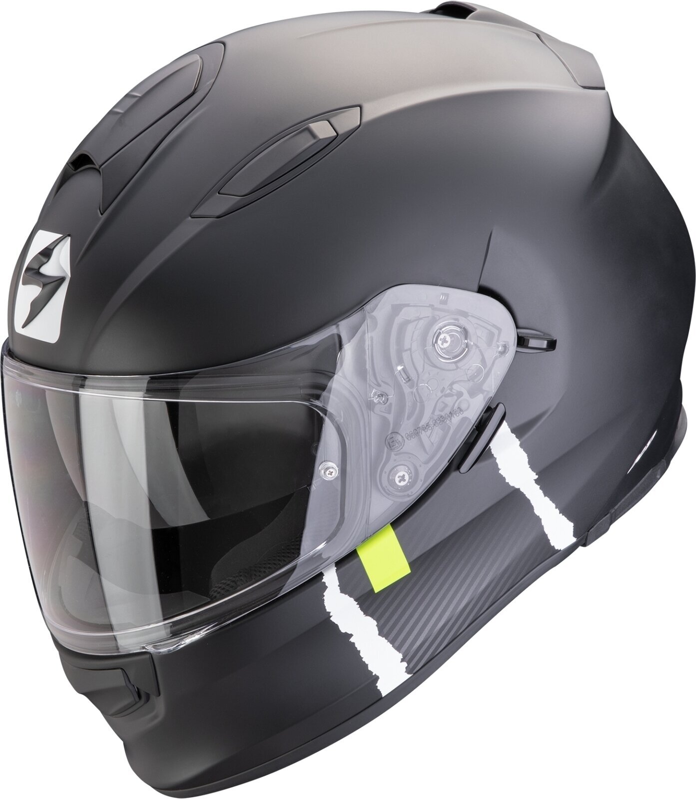 Photos - Motorcycle Helmet Scorpion EXO 491 CODE Matt Black/Silver S Helmet 48-451-159-03 