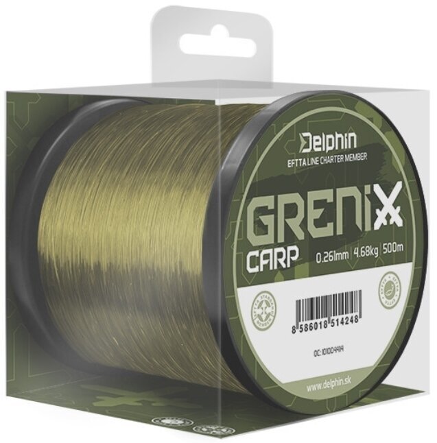 Lijn, koord Delphin GRENIX Carp Green 0,286 mm 500 m 5,61 kg Lijn